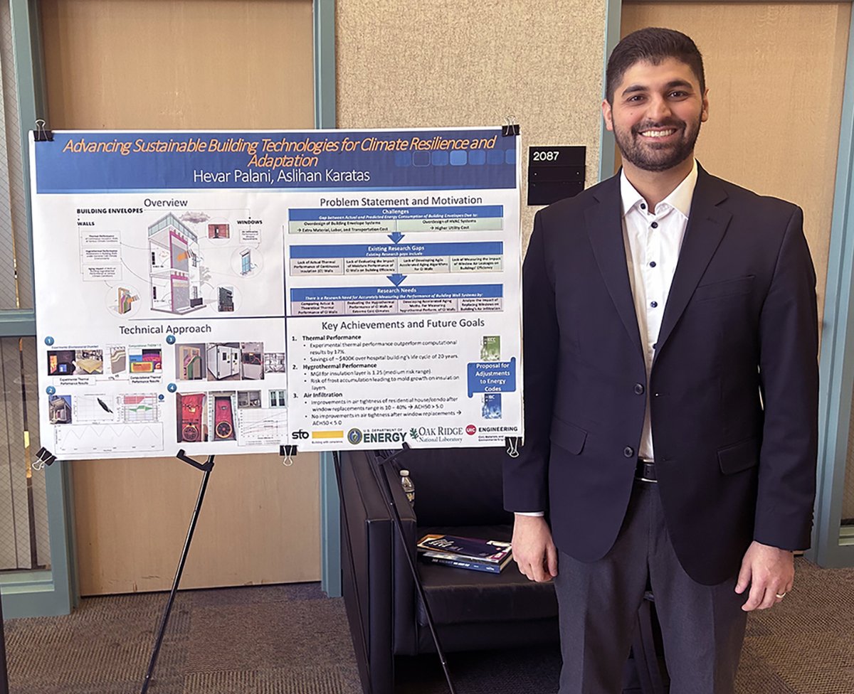 K_Mohammadian's tweet photo. PhD candidates in the civil, materials, and environmental engineering department at #UIC  awarded for their research during the annual Christopher Burke and Susan S. Burke Civil Engineering Poster Competition. https://t.co/PiHZP5OWNP #Engineering #Chicago https://t.co/WVlFSoouHd