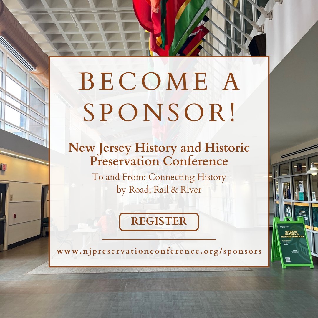 When you sponsor the New Jersey History and Historic Preservation Conference, your support ensures the success of the event while providing you with increased visibility to our mutual audience. For more information, please visit: njpreservationconference.org/sponsors/