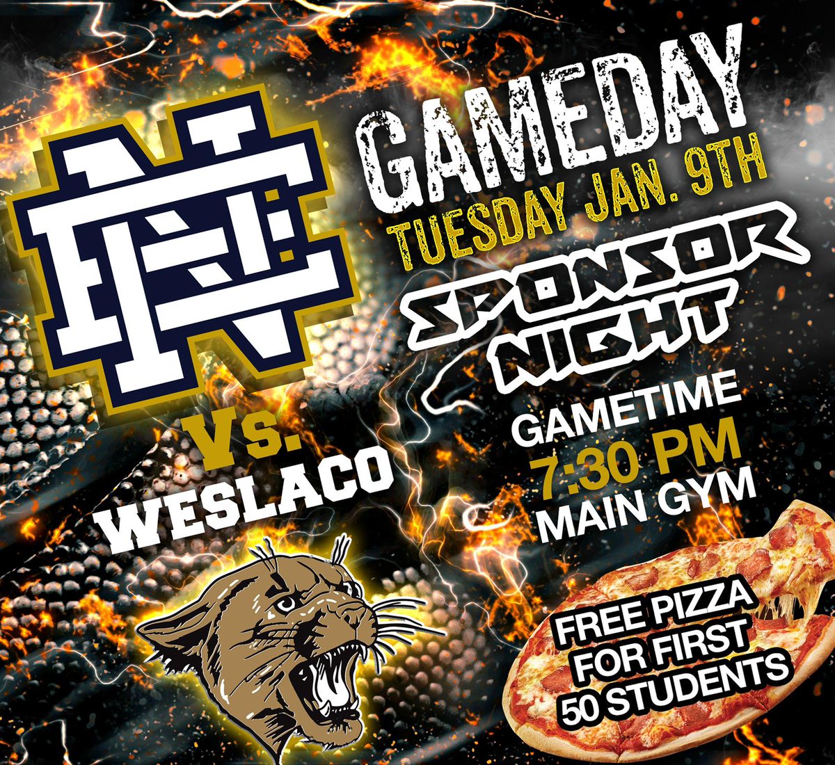 ENHS_Basketball's tweet photo. 🚨🏀 GAMEDAY 🏀🚨

We host Weslaco High at 🏠 this evening as this will be the last game before we start district play. COME EARLY, BE LOUD, &amp; REP THE NAVY &amp; GOLD‼️

📆 1/9/24
🆚️ @WeslacoHoops
🕢 JV Dark @ 6:00 / Varsity @ 7:30
📍ENHS Main Gym

@hoopinsider 
@rgvsports https://t.co/9oxE6QI9aH