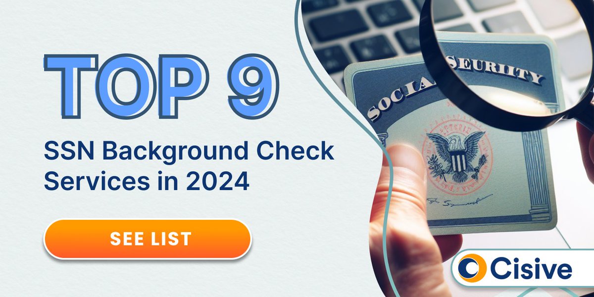 CisiveScreening's tweet photo. 🔍 Conducting #SSN #backgroundchecks reduces legal &amp; security risks by preventing mistaken identity with individuals who share similar names.

While you can conduct a basic SSN yourself, see which companies topped our 2024 list below!

🔗 https://t.co/9U4M9veKhB | #HR #Cisive https://t.co/f04gZ0OM4D