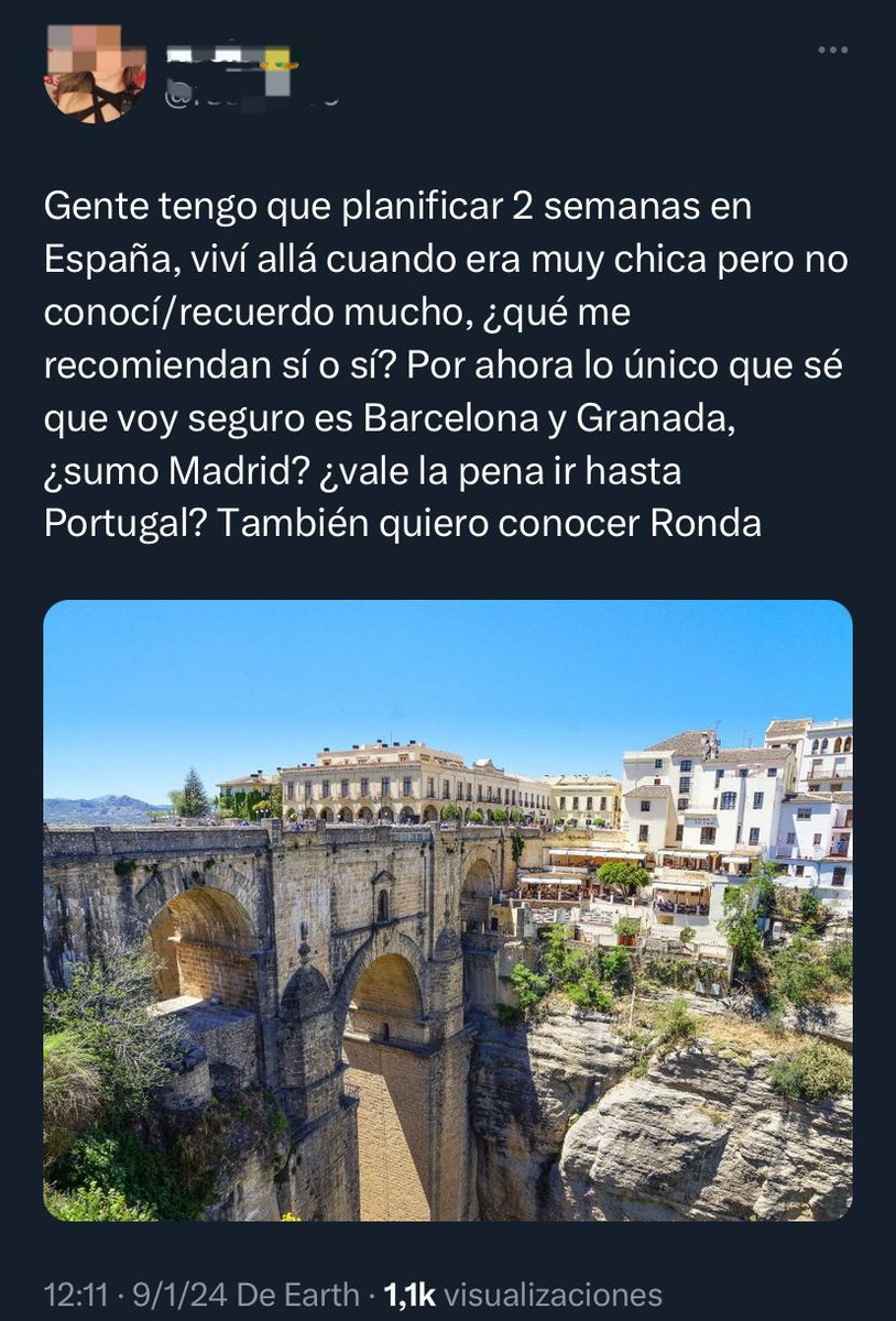 5 de enero : milei nos esta matando de hambre, no llego a fin de mes,sos la dictadura 😭

9 de enero : acá de vacaciones en España, recomienden lugares 💅💅