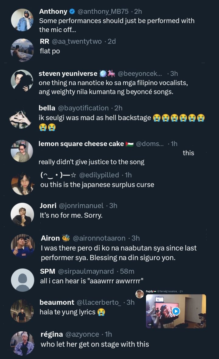 ALTMorissetteA's tweet image. DELETED TWEET from @ChartMorissette 💀

Look: Filipina amateur singer @itsMorissette murdered @Beyonce's 'Cuff It' for the New Year Countdown in Eastwood City, Ph. 🇵🇭🔥

Rate this performance Beyhives? 💅🏼✅ 
#CuffIt #Beyonce

THE TWEET                                  THE QRT's