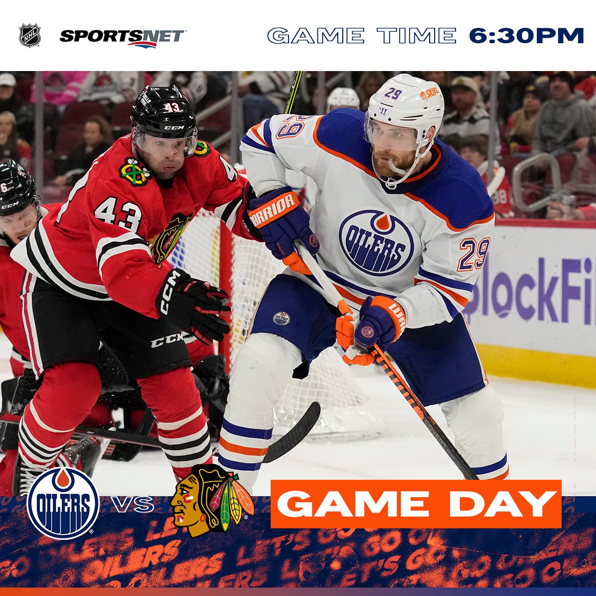 IT'S GAME DAY!

The #Oilers open a three-game trip with a matchup in Chicago. 

⏰ 6:30pm MT
📺 <a href="/Sportsnet/">Sportsnet</a>
📻 <a href="/630CHED/">630CHED</a>

#LetsGoOilers