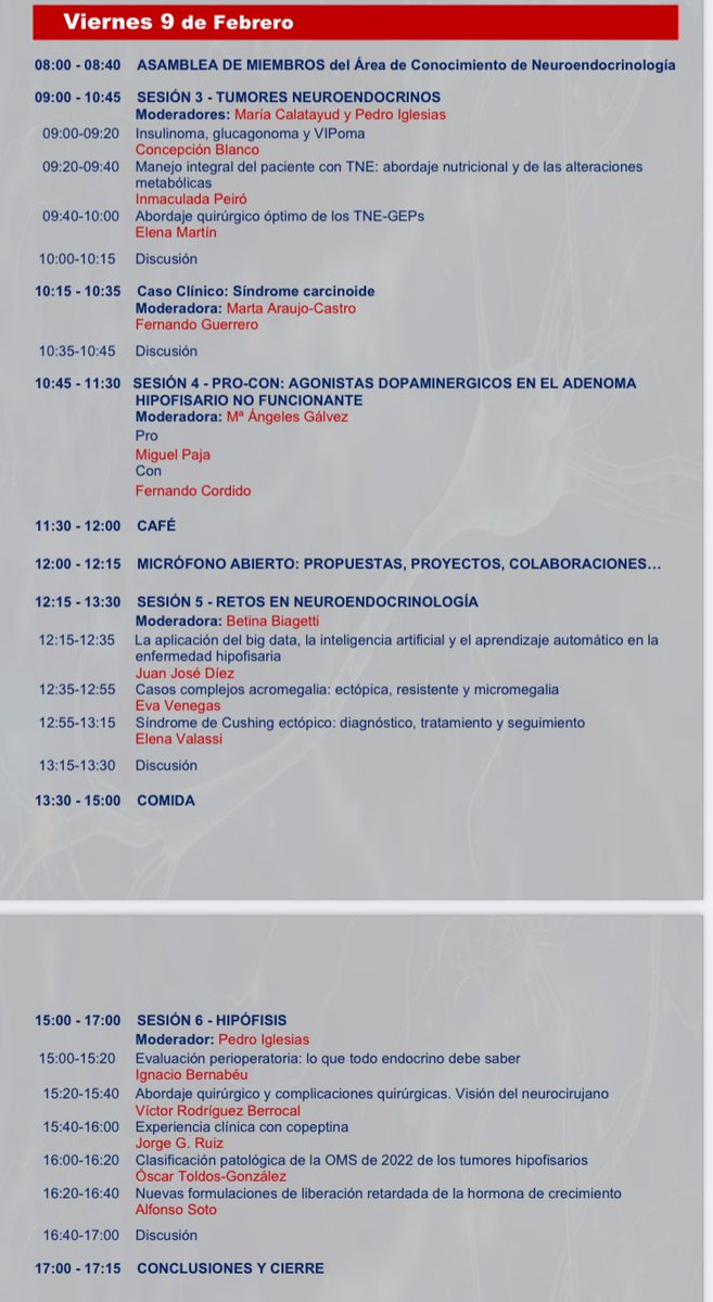 ⏰RESERVA TU AGENDA⏰ XVI Reunión Científica Anual del Área de Conocimiento de #Neuroendocrinología de la @sociedadSEEN Madrid, 8 y 9 de Febrero de 2024 9 Créditos SEAFORMEC Envía solicitud secretaria@logicaycongresos.com