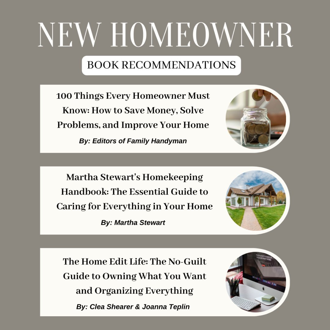New to homeowning or about to be? Join the New Homeowner Book Club! Prep for the journey with 3 essential reads, and become the savvy homeowner you're destined to be. 

#newhomeowner #homeownertips #bookclub #homeownershipjourney #homebuyingguide #amberwalshrealtor #lowcountry