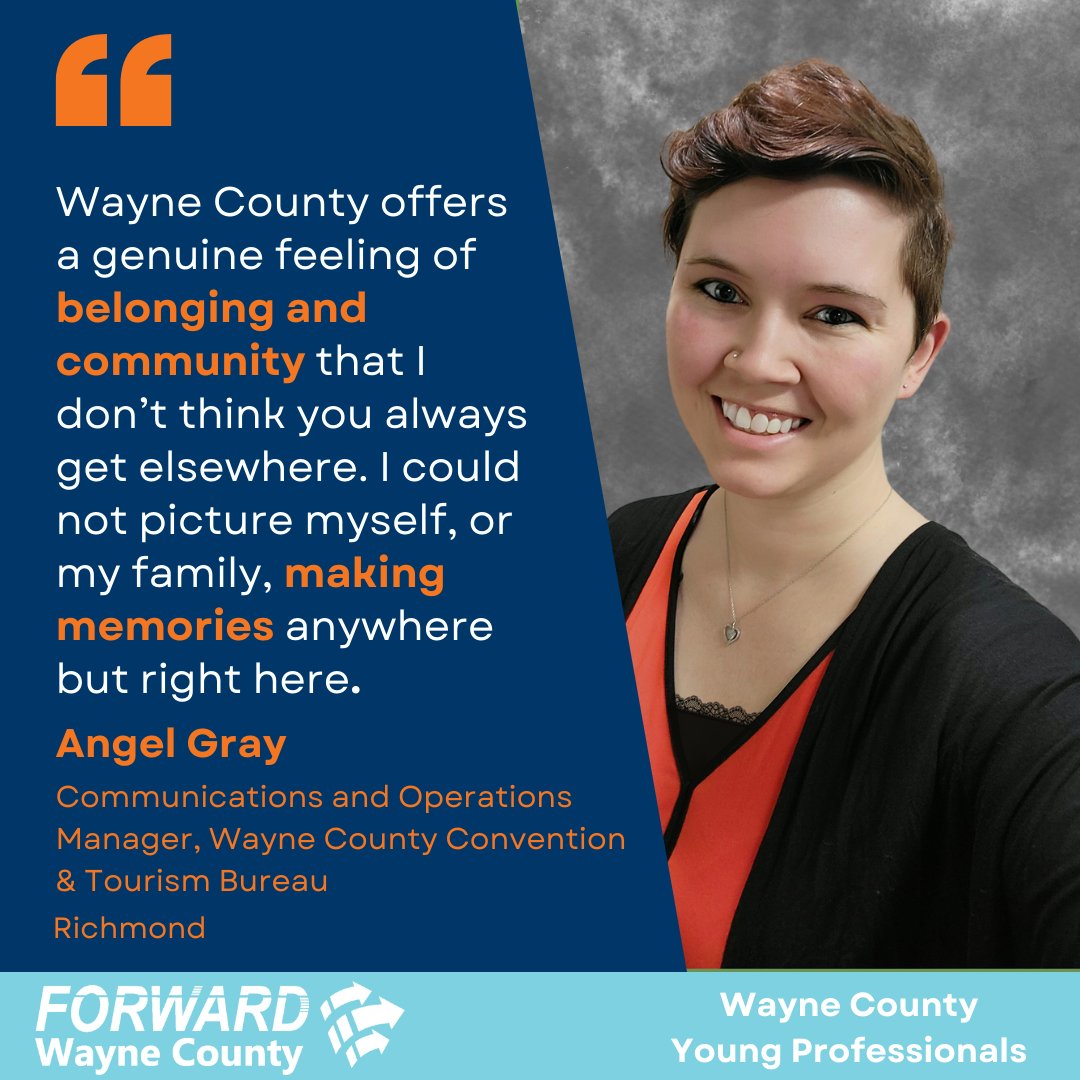 Angel Gray, the Communications and Operations Manager for the Wayne County Convention and Tourism Bureau, feels a genuine sense of belonging and community in Wayne County and would not see herself or her family making memories anywhere else. 

<a href="/VisitRichmondIN/">Visit Richmond - Indiana</a>