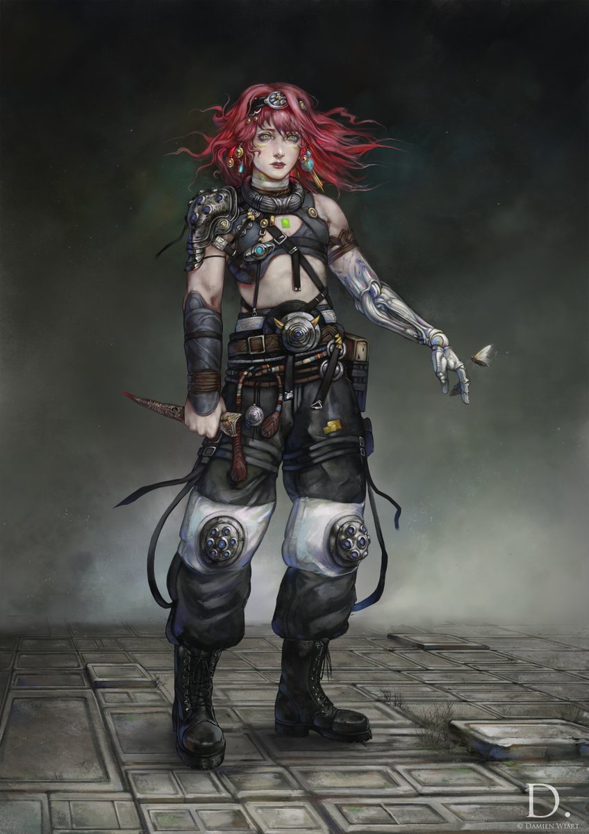 D_Wiart's tweet image. Hello #PortfolioDay I'm Damien, an illustrator and concept artist based in France and specialized in dreamlike illustrations taking place in Science Fiction and Fantasy settings 🦧💚