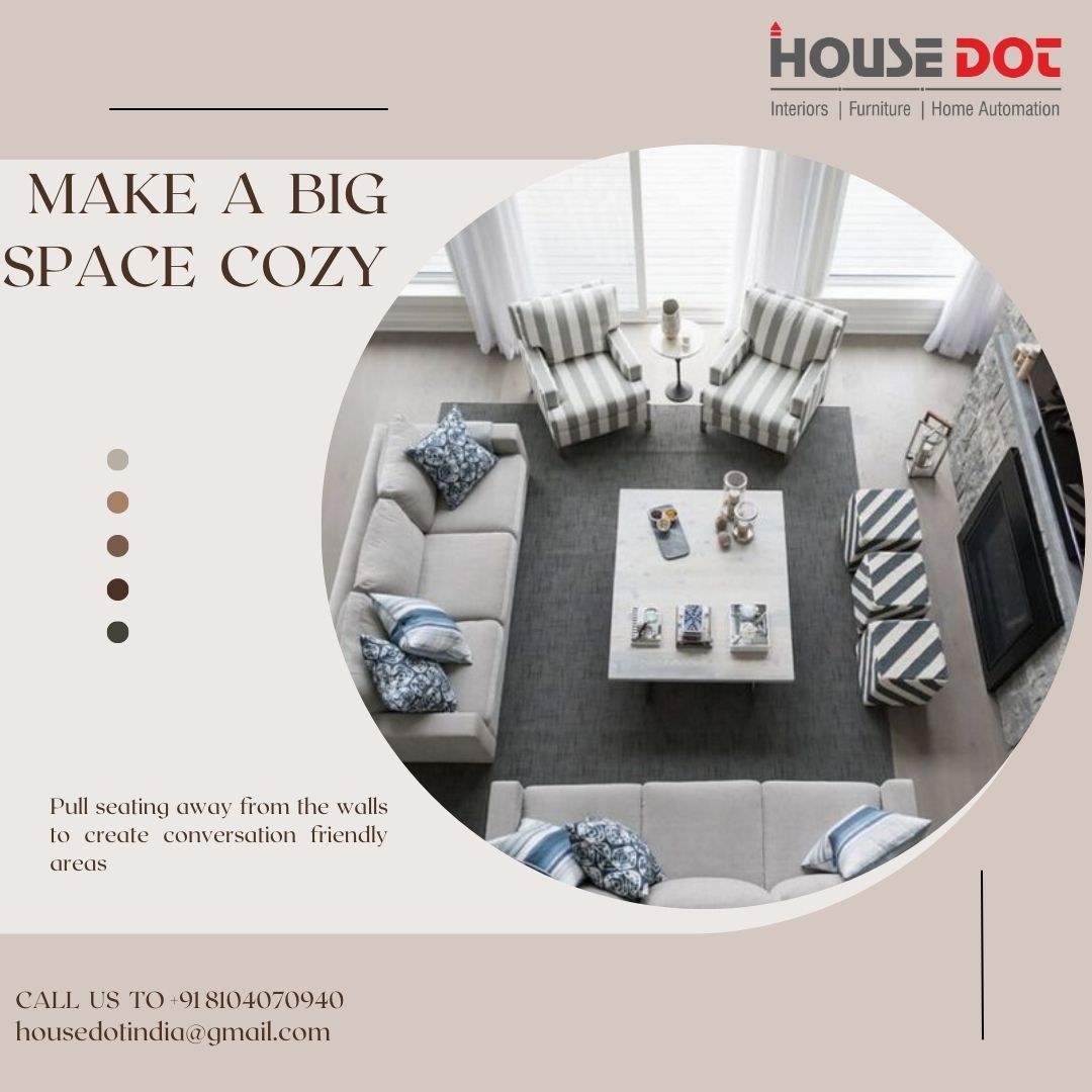 HousedotIndia's tweet photo. #homeinteriortips
Go for small sofas or poufy rather than Big sofas so as to accomodate more seating and having face to face conversations.

#housedot #homeinterior #interiors #interiordesignersmumbai https://t.co/sk1AFQsu8G
