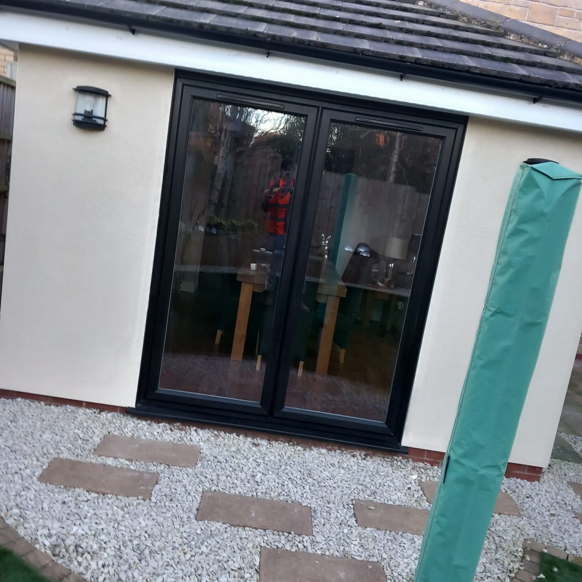 Latest installation of Black on White A-rated windows and doors installed in Bingham #freequotations  #greatprices #localcompany #localpeople #certassregistered #10yearwarranty