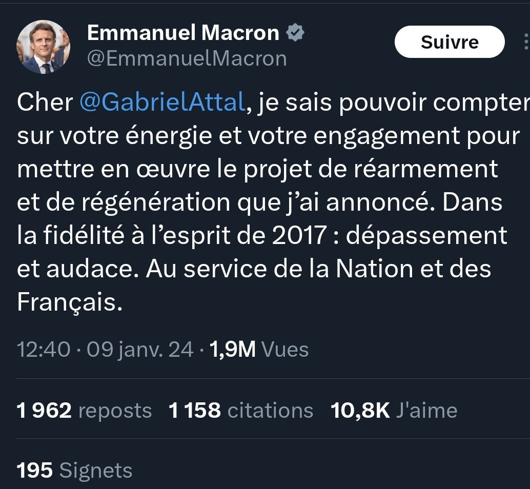 Je l'ai déjà dit 1000 fois mais je vais encore vous bassiner avec ça :

La regeneration du corps social c'est un élément central des politiques fascistes. Là c'est même plus du dogwhistle. Et le terme réarmement en plus. L'enfer.