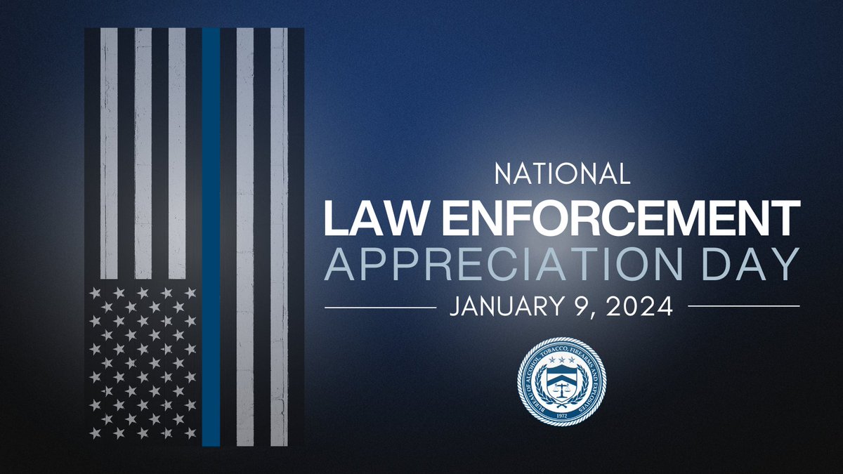 Today, we honor the men and women who stand on that thin blue line to protect our communities, especially our ATF Special Agents working tirelessly to reduce violent crime. #LEAD #WeAreATF