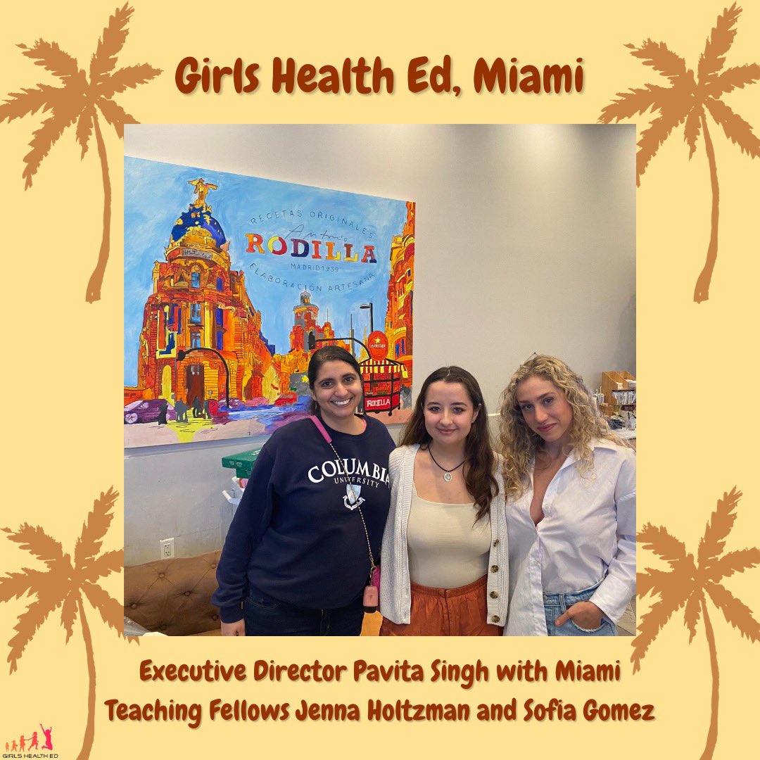 Our Executive Director, @PavitaSinghMPH, met up with #Miami #TeachingFellows Jenna Holtzman and Sofia Gomez. They had conversations about their GHE experiences, professional development, and experiences with #sexualityeducation. We are grateful to our Teaching Fellows!