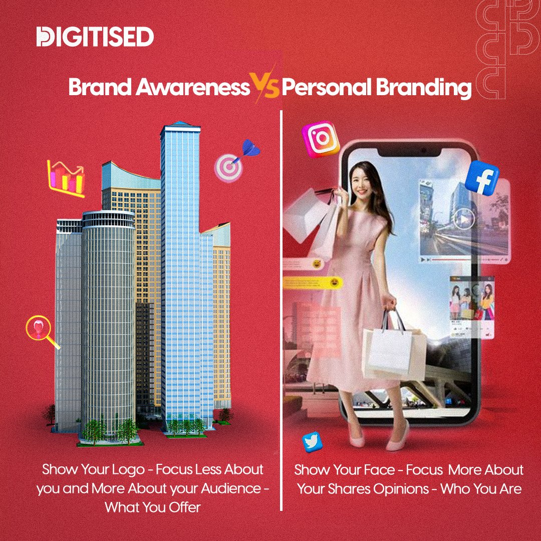 Key differences between Making your brand known and Making yourself known👌🏻
#DIGITISED #Marketing #Brading