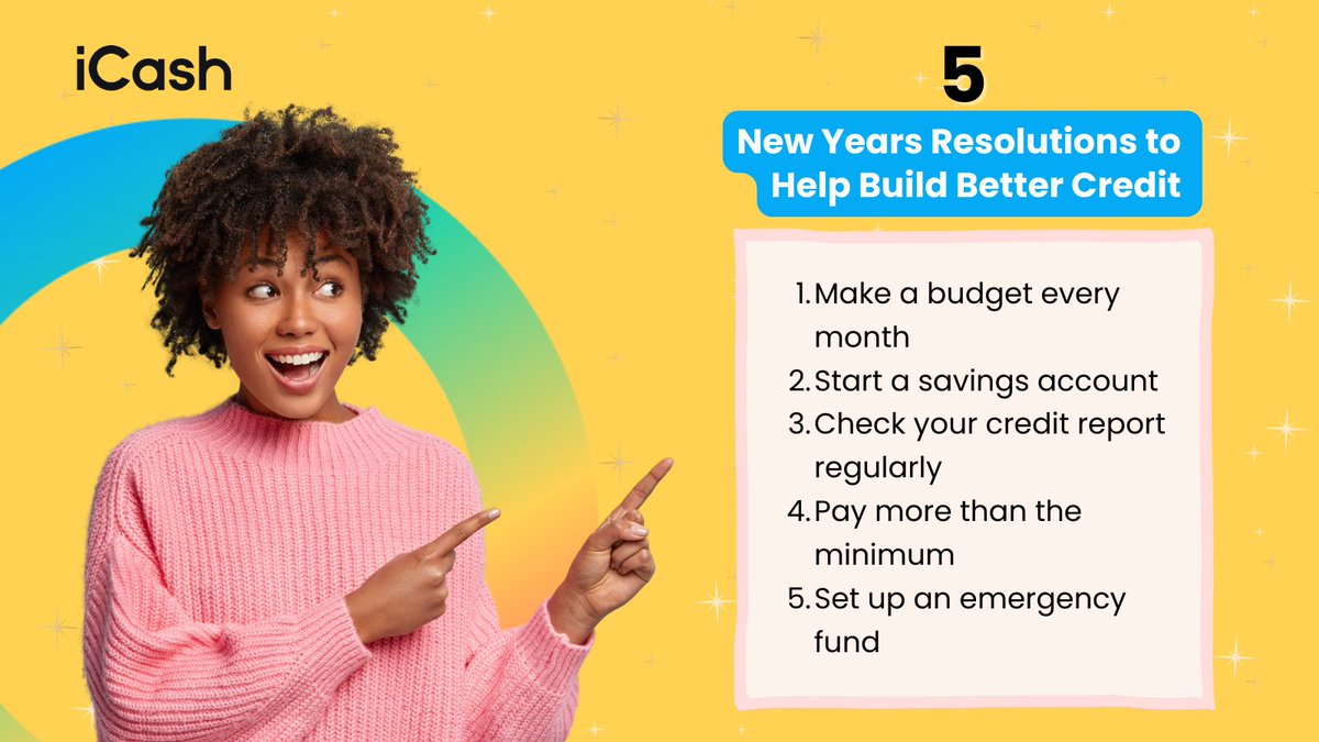 iCASH_ca's tweet photo. ✨ New Year, New Credit Goals! 🎯
Check out these 5 easy resolutions to boost your financial wellness in 2024!
For more info on New Year's Resolutions on a Budget: https://t.co/pU51ch0WUc
#FinancialResolutions #BoostYourCredit #improvecredit https://t.co/DoO8lQfjI7