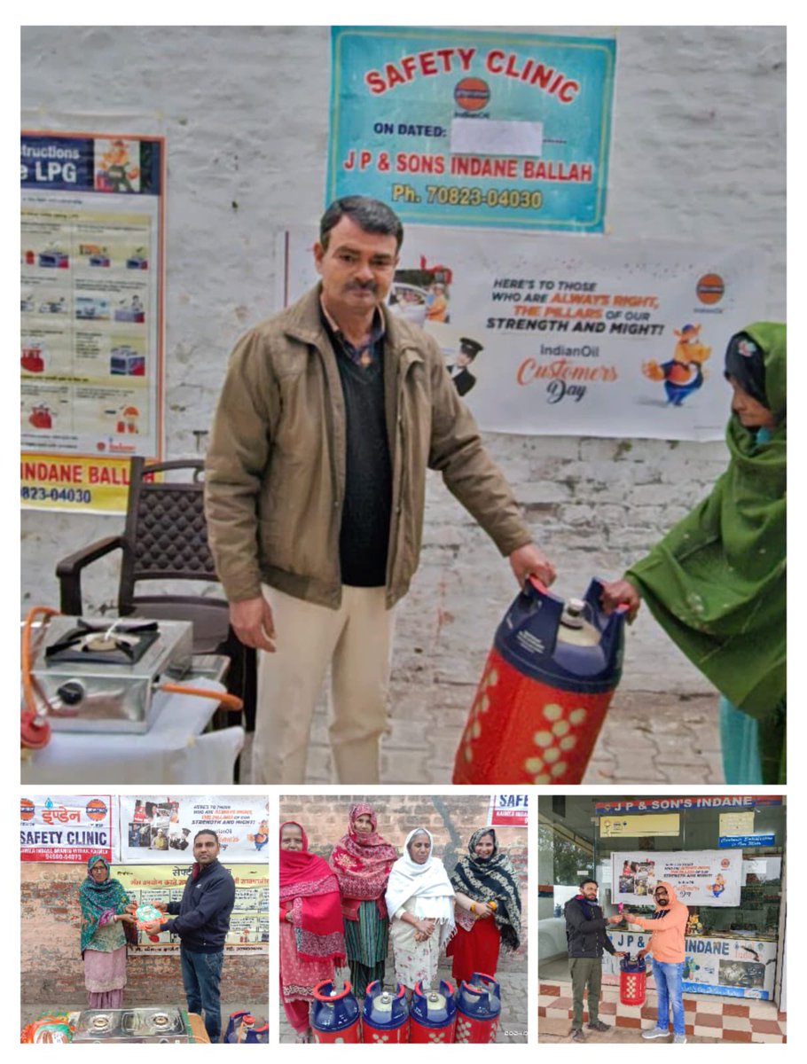 Pardeepbit's tweet photo. LPG Safety clinics conducted in karnal to mark #IndianOil_customer_day. Customer felicitation &amp; composite conversions done on the occasion. @DirMktg_iocl @ManojGu10100891 https://t.co/oXWnj3B6VQ