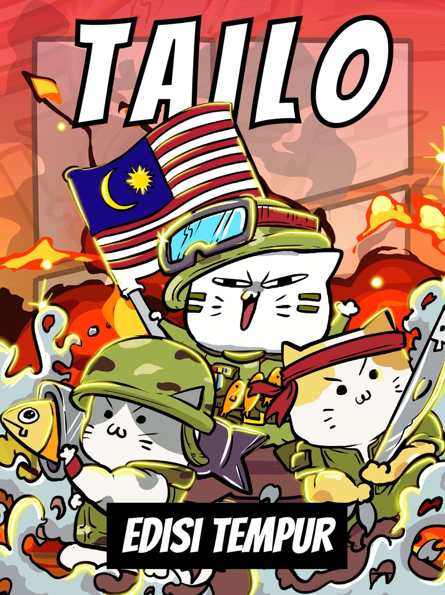 dilladontdodat's tweet photo. Finally dah siap poster untuk join program Pentas X MDEC ni!  Aku dah submit hope terpilih utk RM2.5k tu 🤲😁

Aku pilih tema animasi, "Tailo Edisi Tempur" storynya Tailo berjuang demi negara 😺🇲🇾

Deadline 29 Jan. Kalau korg belum join sempat lagi, bawah ni step cara nak join 👇 https://t.co/vpl1Z4XTEJ