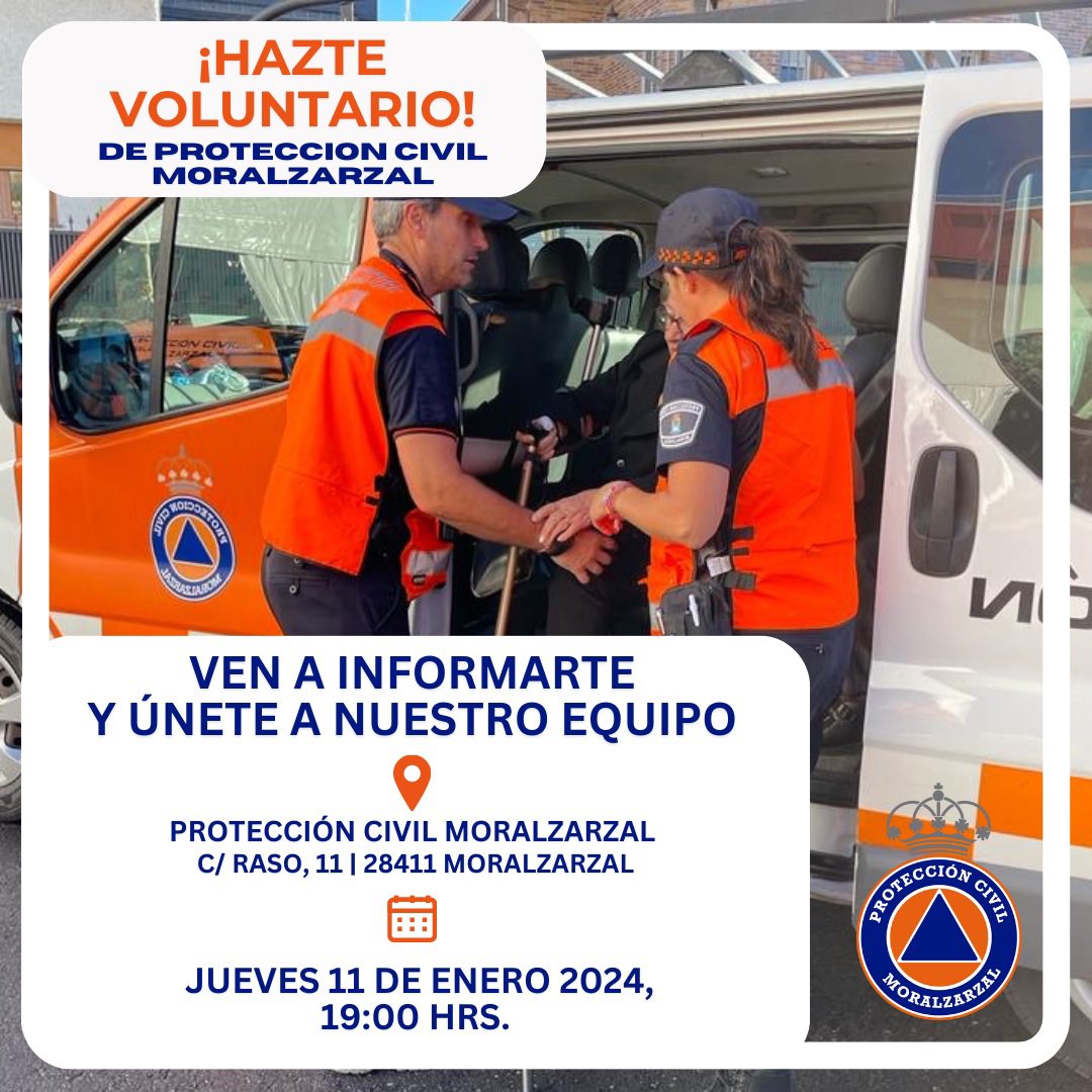 PCivilMoral's tweet photo. Alguna vez haz pensado en hacerte voluntario de #ProteccionCivil??

Pues este jueves te esperamos a las 19h en nuestra base, en la Calle Raso 11, para que nos conozcas un poco más y te conozcamos #lasprotescuentan https://t.co/M76zB0x72b