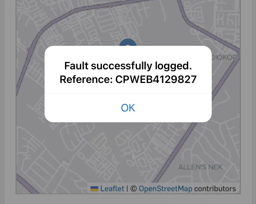 Aqueela67973832's tweet photo. @CityPowerJhb Lights tripped in block 11 honeydew ridge post loadshedding at 6:05pm @CityPowerJhb please assist urgently call logged https://t.co/qUpahRRzmE