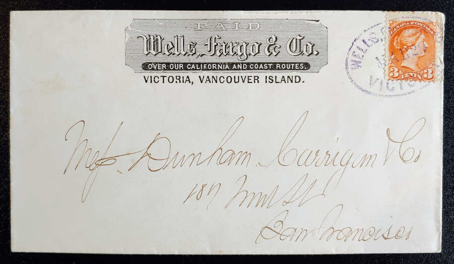 AllNations1949's tweet photo. Wells Fargo Victoria, B.C. 20 Mar 1873 3c SQ Paid Cover w/ backstamp Lot 82 in our auction Saturday 13th January 2024 #3cSmallQueen #SmallQueens #WellsFargocover
https://t.co/KAGn6gJ3AI https://t.co/6VoyRfFVgQ