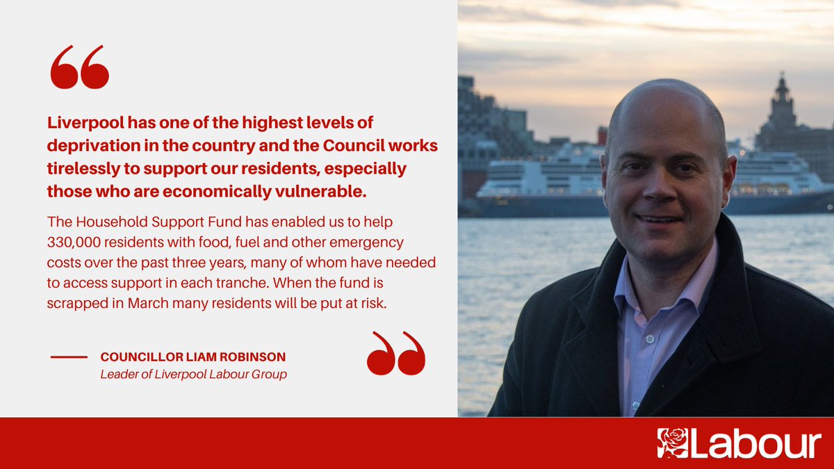 liamrobinson24's tweet photo. This week @_RuthieB_ and I have written to the Government calling on them to scrap plans to abolish the Household Support Fund. I cannot stress enough how damaging discontinuing the fund will be for vulnerable people in Liverpool.

Read more here 👉https://t.co/lkjvTU8XnB https://t.co/O2nIefFdgW
