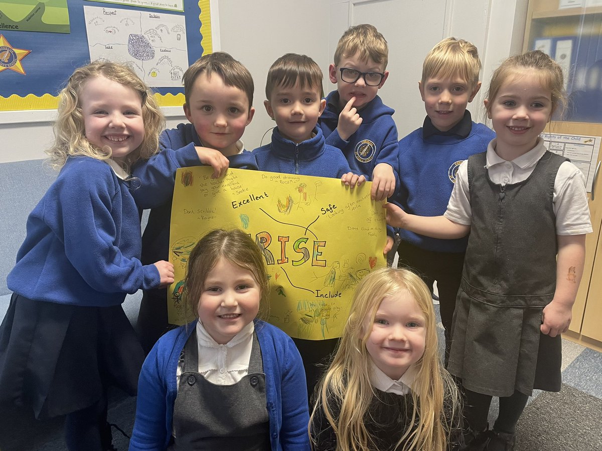 CornbankPS's tweet photo. Our P1D learners were super keen to show Mrs Stevenson what they know about our school values ⭐️ #RISE #establishmentphase #values https://t.co/lXPhmGjtvj