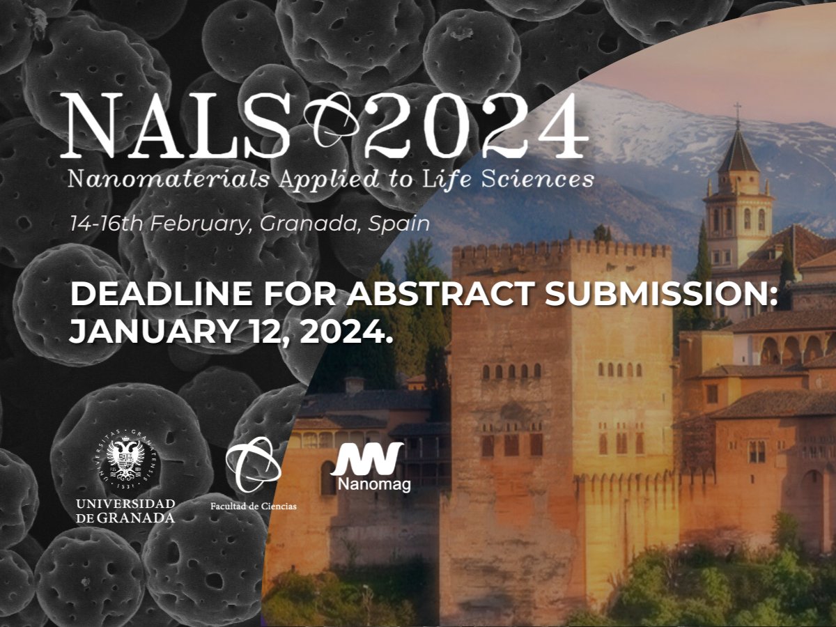 📢 Recordatorio Última semana para enviar los abstracts a #NALS2024 

➡️ Más información: nals2024.com/abstracts.html

#ConexionesCSIC #Nanomedicina #Granada #UGR