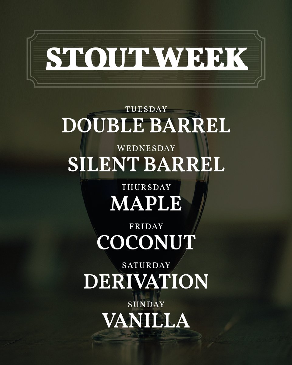 The Stout Week countdown has begun! Join us February 13-18th for an exciting draft & bottle list each day @SideProjectCell!