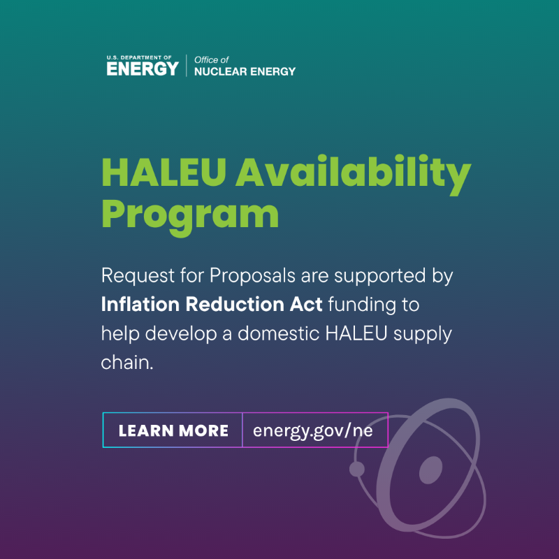 GovNuclear's tweet photo. BREAKING: @ENERGY seeks proposals to acquire enrichment services to help establish a reliable domestic supply of high-assay low-enriched uranium.