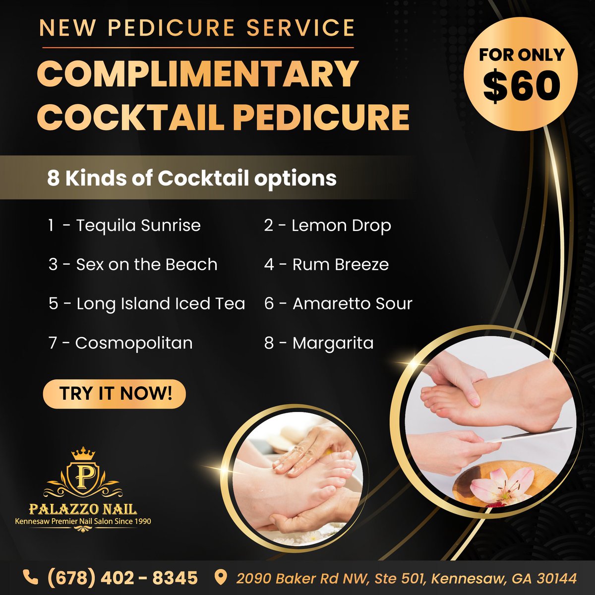 NailShadow30144's tweet photo. Relax and indulge with Palazzo Nails Spa's new Cocktail Pedicure..
#palazzonailspa #nails #nail #nailslove #naildesign #nailart #instanails #nailsmagazine #nailinspiration #nailsart #theglitternail #lifestyle #nailsspa #nailbar #nailsalonnearme #nailnearme #nailsinkennesaw https://t.co/ce38co0wlh