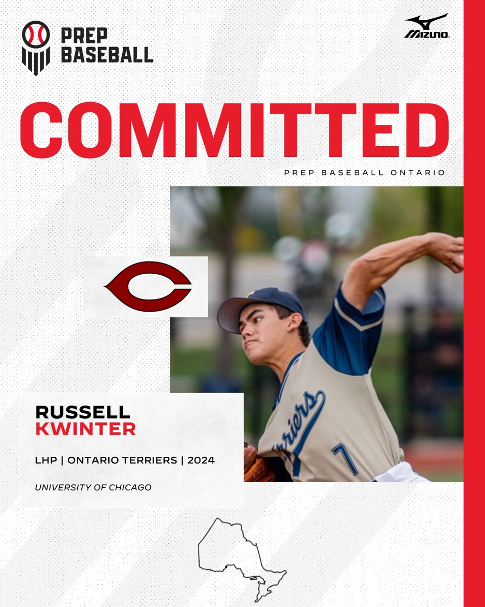 PrepBaseballON's tweet photo. 🚨𝐂𝐎𝐌𝐌𝐈𝐓𝐌𝐄𝐍𝐓 𝐀𝐋𝐄𝐑𝐓🚨

'24 LHP Russell Kwinter (@russell_kwinter) announces his commitment to the University of Chicago.

@UofCbaseball || @TerrierTeams https://t.co/bQgIhR8yKX
