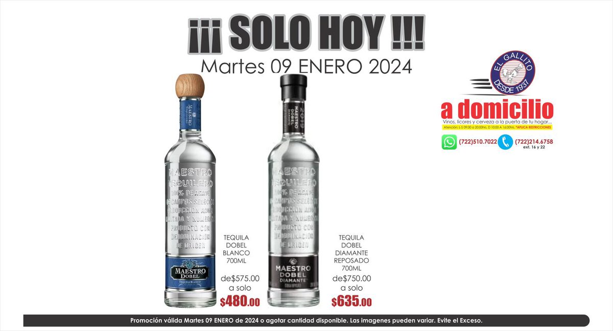 AMIGALLITOS…

#solohoy #martes #amigallitos #maestrodobel #tequila