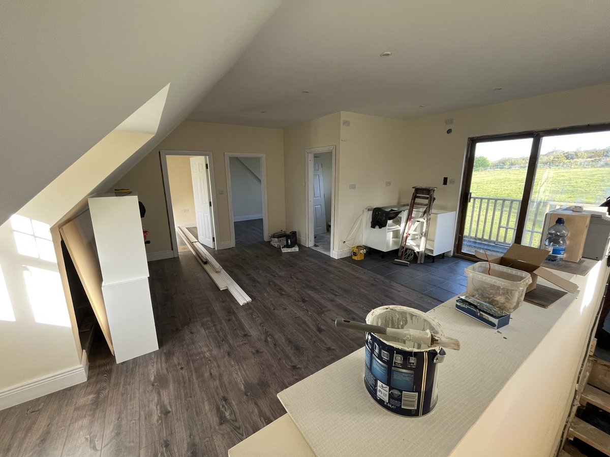 NorthvaleDevLtd's tweet photo. Outbuilding Attic Conversion: disused attic space converted into a fully functional 2no bedroom apartment. Contact us at info@northvale.ie for all your Building Requirements. https://t.co/RZsGFokybc