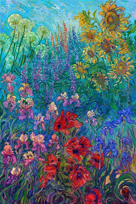agalleryartists's tweet image. Iris Garden by Erin Hanson
Oil on canvas
72 x 48 inches
$52,000

Buy this painting by emailing: fraser@agallery.uk 

About the painting: "Schreiner's #Iris Garden in #Woodburn, in the heart of #Oregon's #WillametteValley, has the most amazing array of iris blooms I've ever seen.