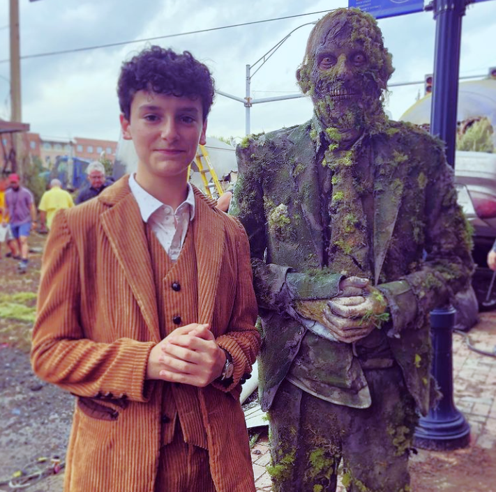 FelixxCarlucci's tweet photo. #TWDwb #WorldBeyond Elton (Nicolas Cantu) and a mossy walker near the airplane crash. https://t.co/E8duLlX4Bw