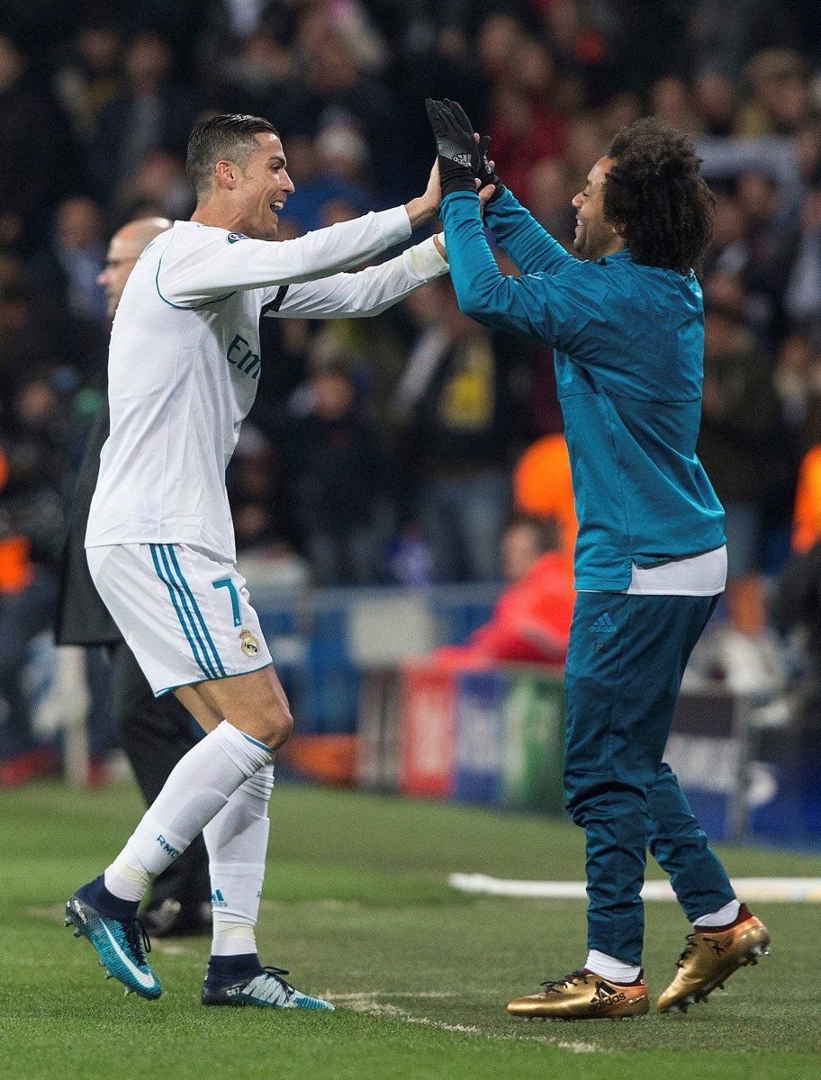 JayenMacy's tweet photo. Cristiano Ronaldo and Marcelo, an iconic pair in the football world, etched a compelling story of camaraderie and excellence during their tenure as teammates at Real Madrid. Their connection went beyond the pitch, shaping a narrative of friendship, shared victories, and mutual respect.

Ronaldo, with his extraordinary goal-scoring prowess, and Marcelo, the dynamic Brazilian full-back, formed a formidable partnership on the field. Together, they played pivotal roles in Real Madrid's consecutive UEFA Champions League triumphs, creating a legacy that will forever be etched in football history.

Off the pitch, their friendship flourished into a bond that transcended professional obligations. Whether celebrating victories or engaging in lighthearted banter, Ronaldo and Marcelo showcased a camaraderie that resonated within the squad. Marcelo's infectious energy complemented Ronaldo's determined spirit, fostering a positive team dynamic that contributed to their success.

The depth of their connection endured when Ronaldo made a surprising move to Juventus. Despite the physical separation, their friendship remained steadfast. Marcelo's public expressions of support and fond memories reflected the enduring nature of their relationship, proving that true camaraderie can withstand changes in team affiliations.

As Ronaldo continued to showcase his goal-scoring prowess in Italy and Marcelo maintained his dynamic presence at Real Madrid, their friendship served as a reminder that genuine connections transcend the boundaries of the sport. Their journey together became a symbol of sportsmanship, mutual inspiration, and the enduring impact of true camaraderie in the world of football.

In the broader narrative of football legends, the story of Ronaldo and Marcelo exemplifies more than victories and records; it encapsulates the enduring power of friendship, leaving an indelible mark on the hearts of fans and adding a rich layer to the beautiful game's history.