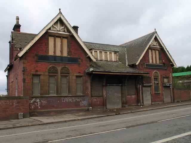 Possil railway station, Balmore Road, Glasgow. Served the Possilpark and Parkhouse areas of the city. Closed in October 1964. Pic: Raymond Okonski, 2007.