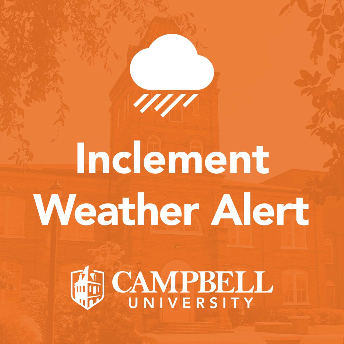 Campbell University will transition to remote classes and work operations for the main campus, Raleigh campus and Camp Lejeune campus beginning at 1 p.m. on Tuesday, Jan. 9.  The University is expected to resume its normal schedule for operations and classes on Wednesday, Jan. 10