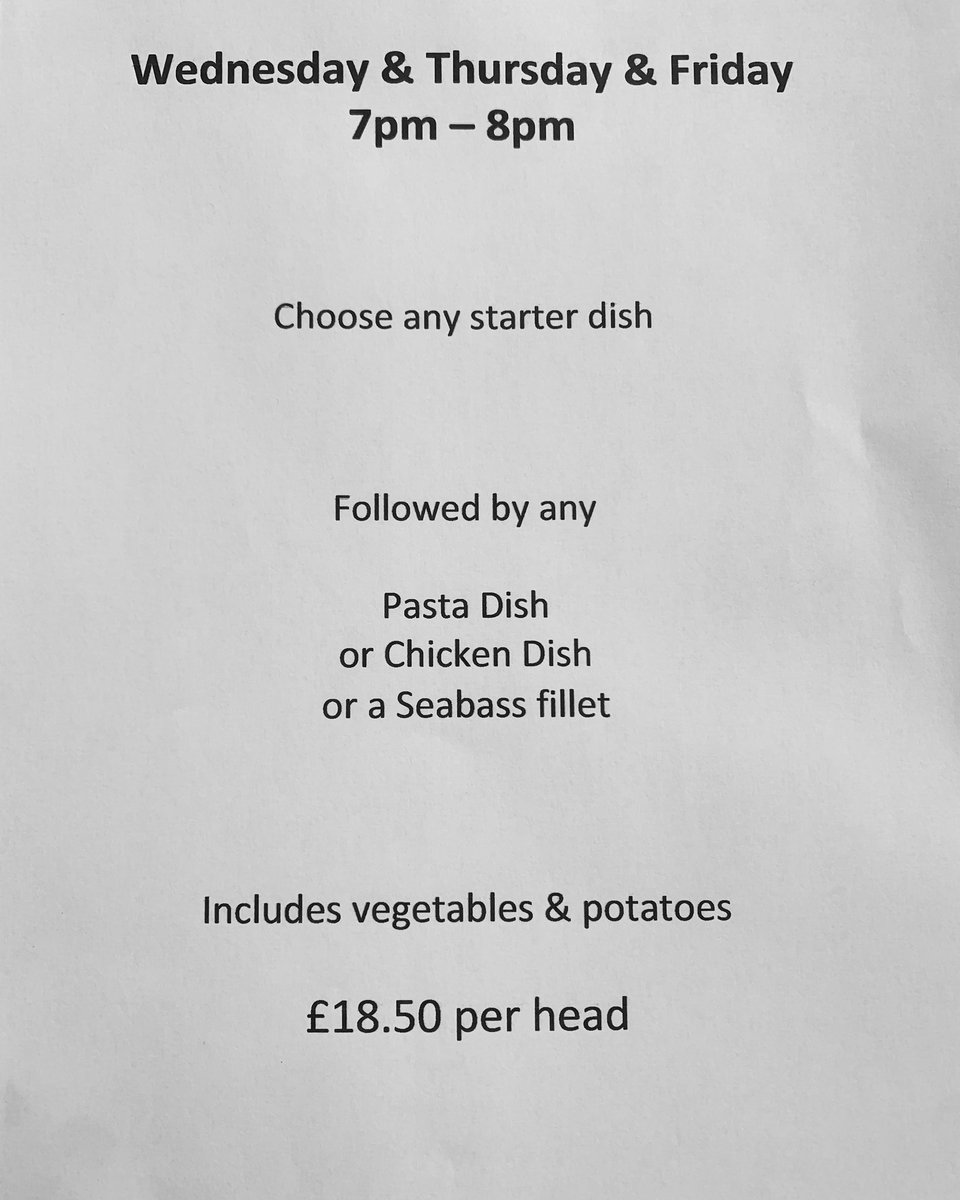 .#deal #weeknights #pasta #chicken #seabass #harrogate #italian #coldbathroad to book email or message or call 01423564160