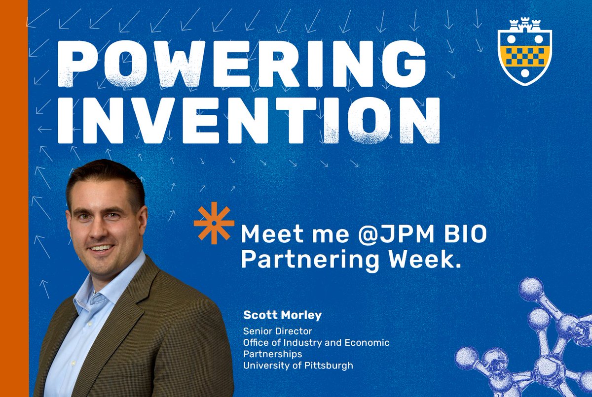 There is still time to book a meeting with <a href="/scottwmorley/">Scott Morley</a> from the University of Pittsburgh <a href="/PittTweet/">University of Pittsburgh</a> during J.P. Morgan Bio Partnering Week and discover Pitt partnering opportunities.
hubs.li/Q02fkYVk0
 #JPM2024 #pittinnovates #pittresearch #pittpartners
