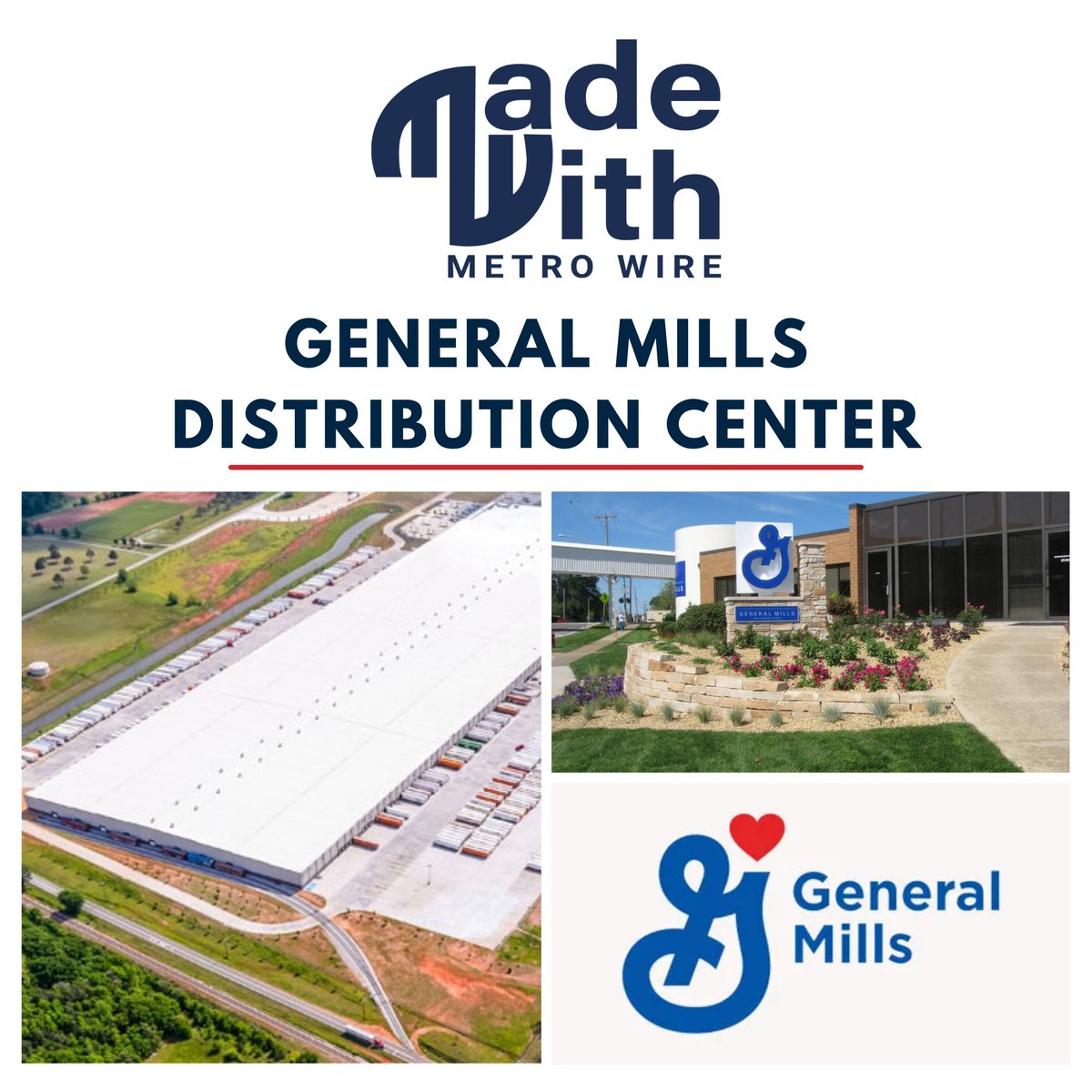MetroWireCable's tweet photo. Project Profile: @MetroWireCable provided the medium voltage &amp; primary power cable for the recently completed, 1.3 million sq. ft. General Mills Distribution Center in Belvidere, IL.  This state-of-the-art facility will service customers &amp; consumers across the Midwest of the U.S. https://t.co/hwM6gYaCLH