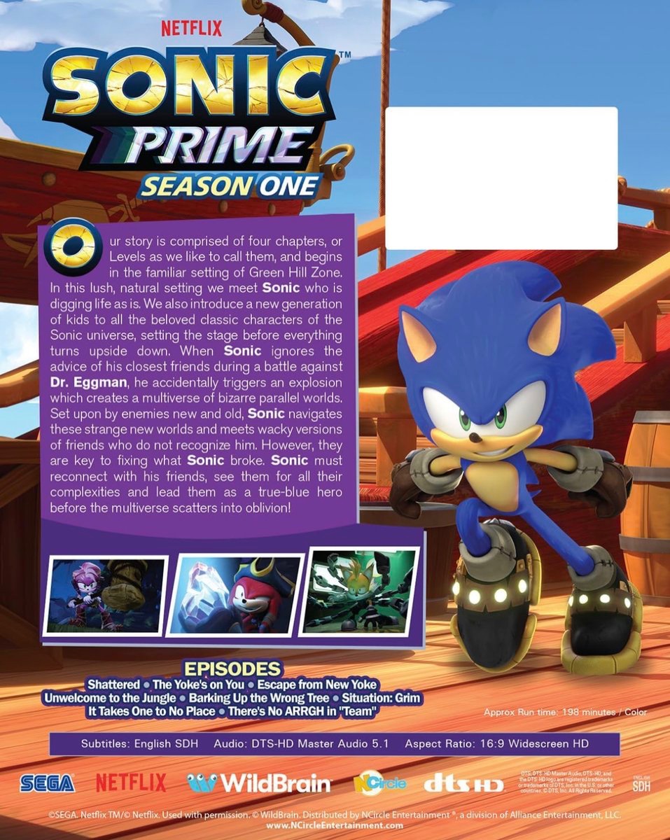 TailsChannel's tweet photo. Here’s the box art of the blu-ray release for #SonicPrime season one. 

#SonicNews https://t.co/rD3CYV7PnA