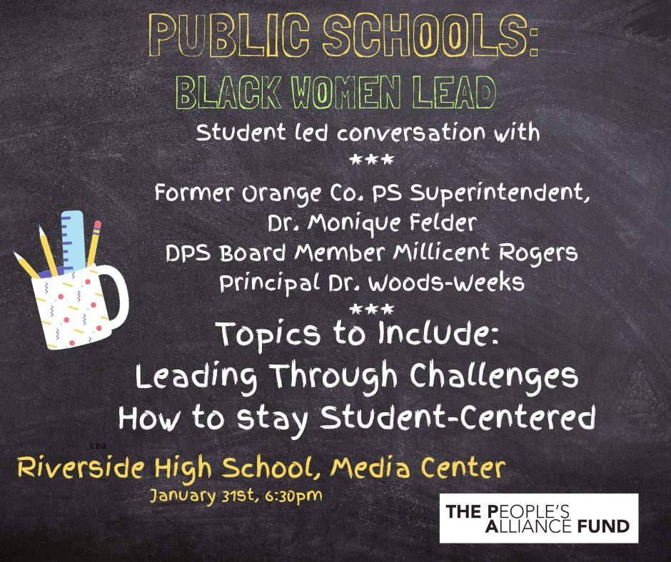 Incredibly excited for this student led conversation with Black Women Leaders!  Let’s talk about all the ways Black Women carry the torch of leadership. Join us and register here:  durhampa.org/education_foru…