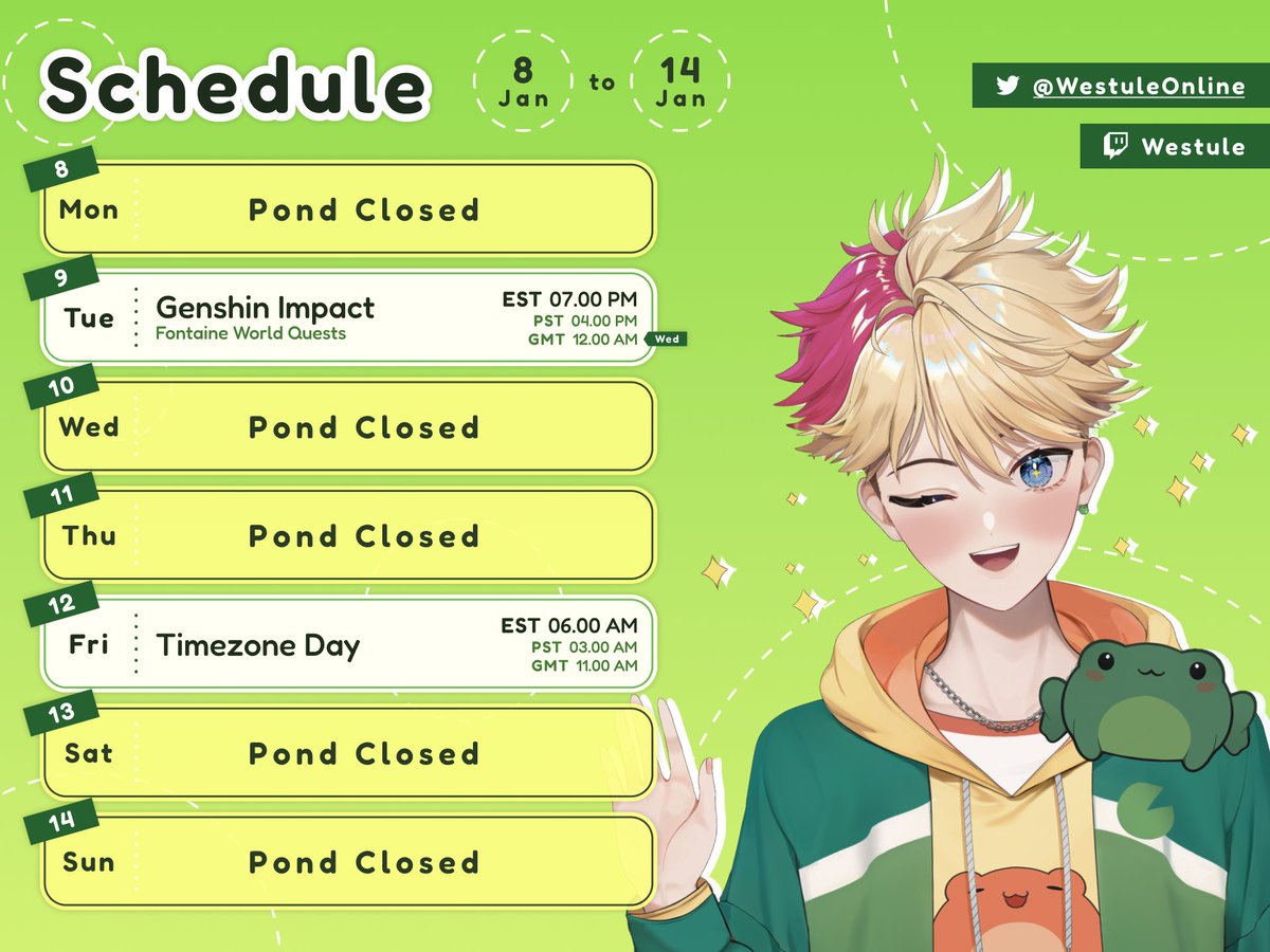 My seasonal depression said I could post another schedule