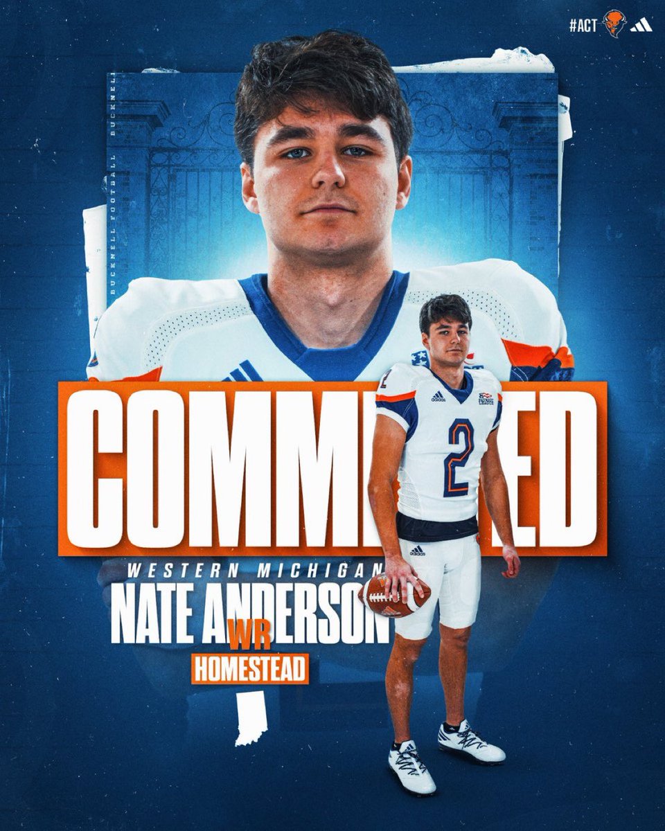 Western Michigan transfer wide receiver Nate Anderson has committed to Bucknell. 

📸 <a href="/nateanderson_22/">Nate Anderson</a>