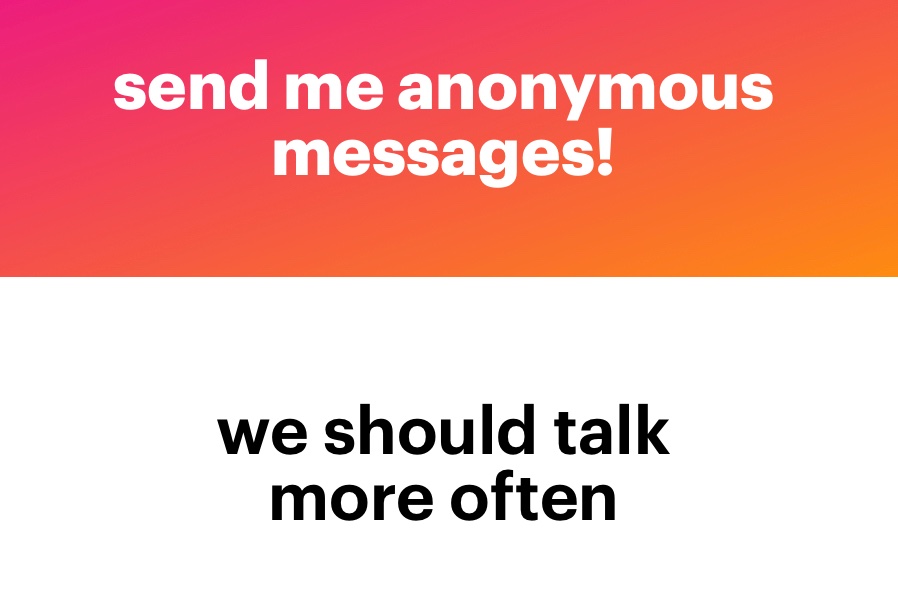 I don’t know who you are