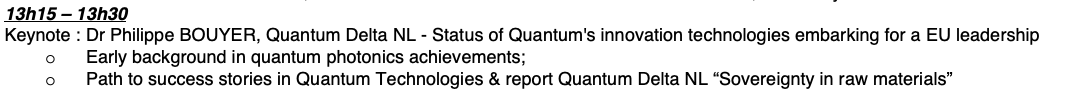 Revgigi's tweet photo. Discover the quantum frontier with Dr. Philippe Bouyer's Keynote from 1:15 PM to 1:30 PM at #GlobalPavilion56039. 🌐
Explore quantum photonics, success stories in Quantum Technologies, and Quantum Delta NL's journey towards EU leadership at #CES2024W3TF !! 

@FmFrancoise @christmolinari @labordeolivier @TheAdityaPatro @chidambara09 @jblefevre60  @fsorel @nincoroby  @garyshapiro @kanezadiane @RLDI_Lamy @Khulood_Almani @JimHarris @Fabriziobustama @SpirosMargaris @CurieuxExplorer @HaroldSinnott @rwang0 @GlenGilmore @ORIGINPCCEO @DailyDOOH @enricomolinari @bloggerwomen @NaomiSimson @kmfabrizio @Xbond49 @VegasBiLL @Donnaantoniadis @estellatse @DougonIPComm @FinMKTG @PVynckier @jeffsheehan @EduardoValenteI @AlAmadi1 @theomitsa @debashis_dutta @baski_LA @RosyCoaching @SiddharthKS @avrohomg @Analytics_699 @domingonarvaez1 @arukundo 

#CES2024 #CES2024W3TF #CES2024Web3TF #CES2024Web #CES2024Web3TokenizationFintech #CES2023W3T #TechRevolution #CES2024Countdown #CES2024Bigbang