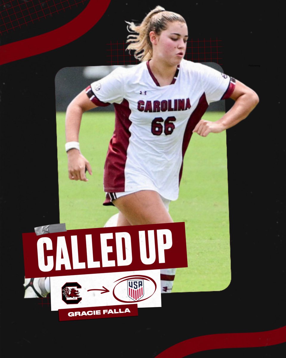 GamecockWSoccer's tweet photo. 🇺🇸 HER 🇺🇸

@falla_gracie has been called up to the @USYNT!! https://t.co/uCjxRyXGLp