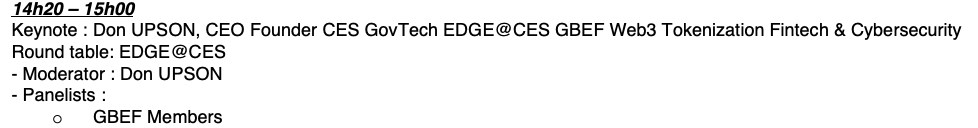 Revgigi's tweet photo. Dive into the future with Keynote Speaker @DonU9802 , CEO of CES GovTech EDGE@CES from 2:20 PM to 3 PM at #GlobalPavilion56039. 🌐🔐 
Join the Round Table discussion on EDGE@CES, and explore the intersection of GovTech, Web3 Tokenization, Fintech, and Cybersecurity! 🚀
#CES2024 #CES2024W3TF #CES2024Web3TF #CES2024Web #CES2024Web3TokenizationFintech #CES2023W3T #TechRevolution #CES2024Countdown #CES2024Bigbang

@FmFrancoise @christmolinari @labordeolivier @TheAdityaPatro @chidambara09 @jblefevre60  @fsorel @nincoroby  @garyshapiro @kanezadiane @RLDI_Lamy @Khulood_Almani @JimHarris @Fabriziobustama @SpirosMargaris @CurieuxExplorer @HaroldSinnott @rwang0 @GlenGilmore @ORIGINPCCEO @DailyDOOH @enricomolinari @bloggerwomen @NaomiSimson @kmfabrizio @Xbond49 @VegasBiLL @Donnaantoniadis @estellatse @DougonIPComm @ZAKtalksTECH @mpetricone @cohenHD @shesconnected @TiffanyMMoore @paolopescatore @_Smirky @XavierAncelin @TribeGreywolfVR @c4trends @enilev