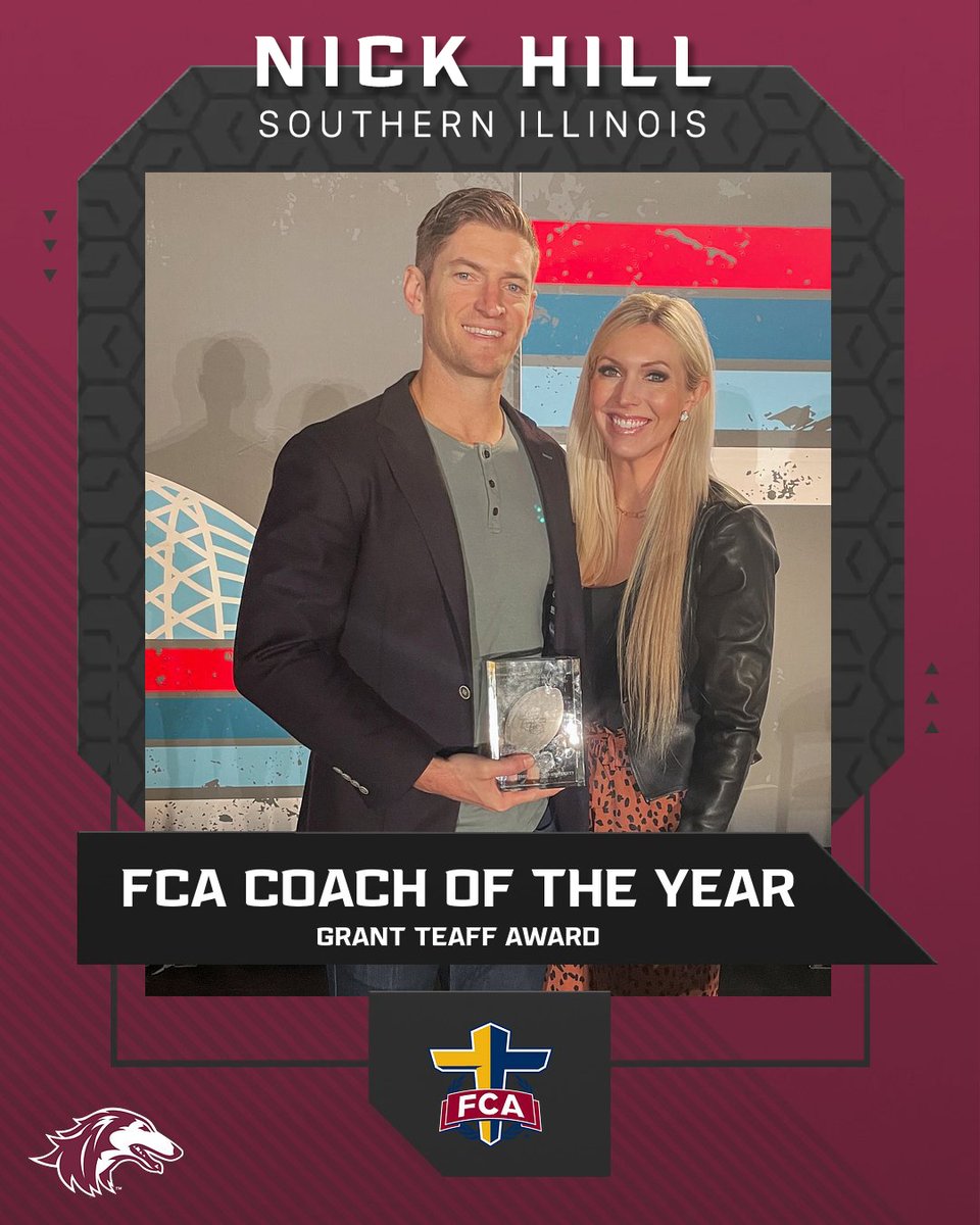 Coach @17NickHill received the FCA Grant Teaff Coach of the Year Award at the AFCA convention in Nashville. In addition to team success, the award recognizes a football coach 'who exemplifies Christian principles and involvement and support of the FCA.'
