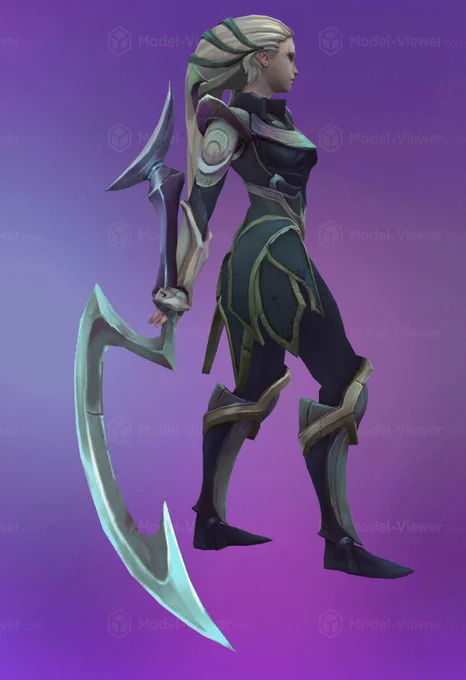 I don't think it's Diana or Fiora, their weapons have a different handle. Diana's weapon is way bigger too in that part. Unless they changed design for the cinematic, which is not impossible, but from what we have, doesn't seem neither. 